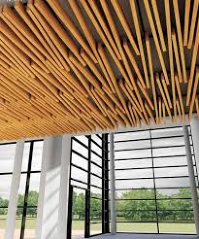زیرسازی سقف کاذب لوور چوب پلاست